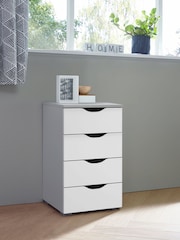 Rauch White/Grey Arnstein Balance Chest of 4 Drawer Drawers - Image 1 of 3