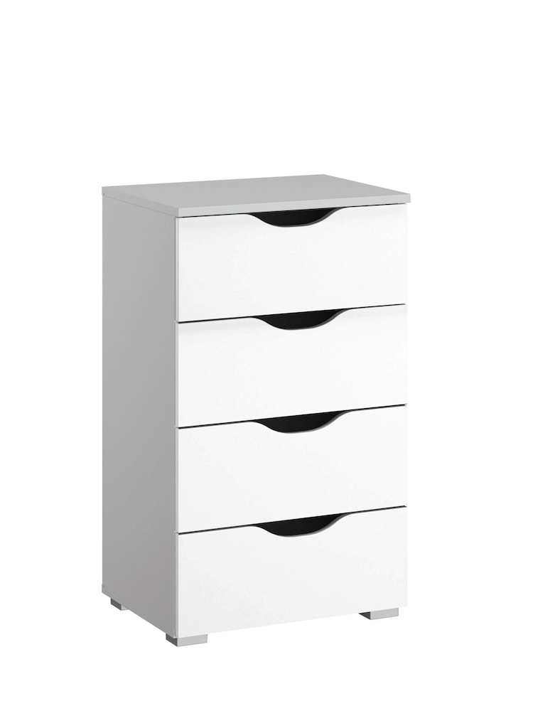Rauch White/Grey Arnstein Balance Chest of 4 Drawer Drawers - Image 3 of 3