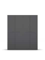 Rauch Metallic Grey Amodi Wood 4 Door Semi Fitted Wardrobe - Image 2 of 6