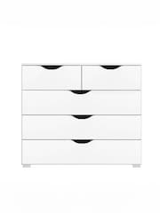 Rauch White/Grey Arnstein Balance Chest of 5 Drawer Drawers - Image 2 of 3