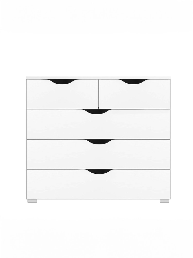 Rauch White/Grey Arnstein Balance Chest of 5 Drawer Drawers - Image 2 of 3