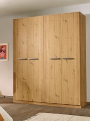 Rauch Artisan Oak Amodi Wood 4 Door Semi Fitted Wardrobe - Image 1 of 6