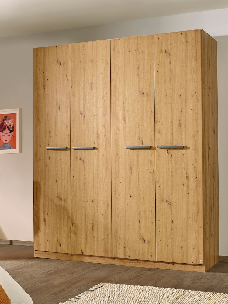Rauch Artisan Oak Amodi Wood 4 Door Semi Fitted Wardrobe - Image 1 of 6