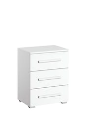 Rauch Alpine White Amodi 3 Drawer Bedside Table - Image 2 of 3