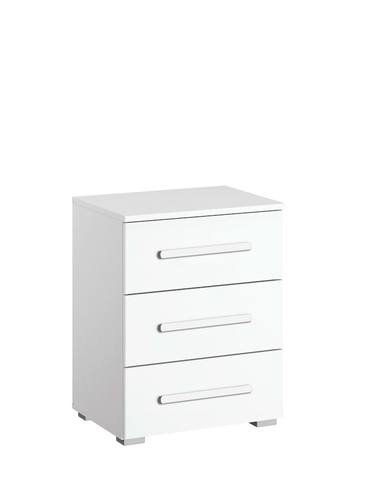 Rauch Alpine White Amodi 3 Drawer Bedside Table - Image 2 of 3