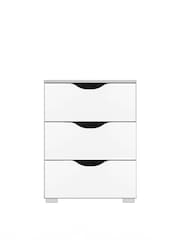 Rauch White/Grey Arnstein Balance 3 Drawer Bedside Table - Image 2 of 3