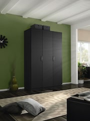 Rauch Metallic Grey Cameron Wood Semi Fitted Triple Wardrobe - Image 1 of 3