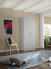 Rauch Silk Grey Cameron Wood Semi Double Fitted Wardrobe - Image 1 of 4