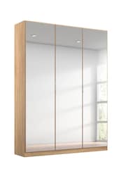 Rauch Sonoma Oak Cameron Mirror Semi Fitted Triple Wardrobe - Image 2 of 3