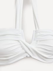 Wit - Linzi - Palma bandeau-bikini met halternek en hoge taille - Image 4 of 5