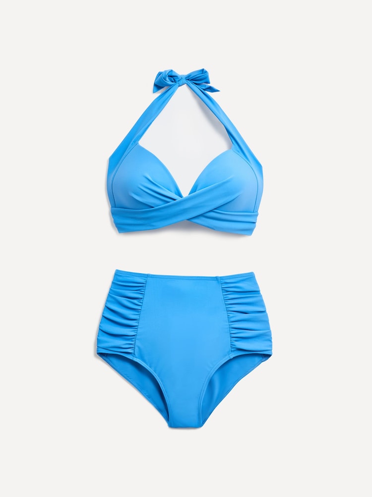 Linzi Pale Blue Amalfi Moulded Cup High Waist Bikini Set - Image 3 of 6