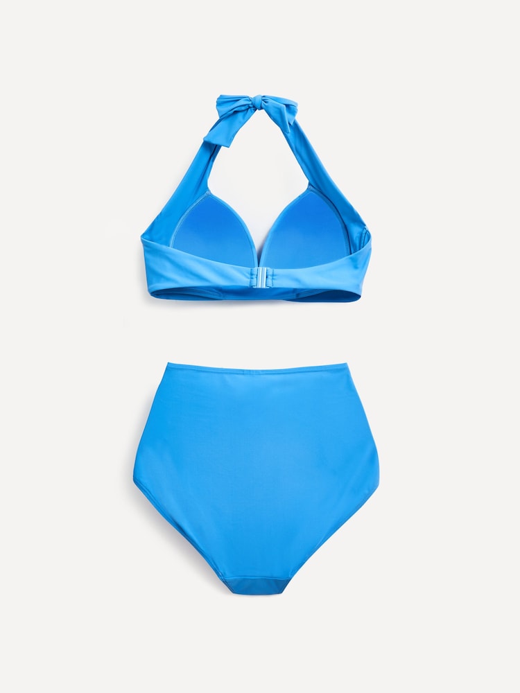 Linzi Pale Blue Amalfi Moulded Cup High Waist Bikini Set - Image 4 of 6