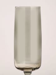 Set of 4 Smoke Grey Angular Champagne Flutes - Image 3 of 5