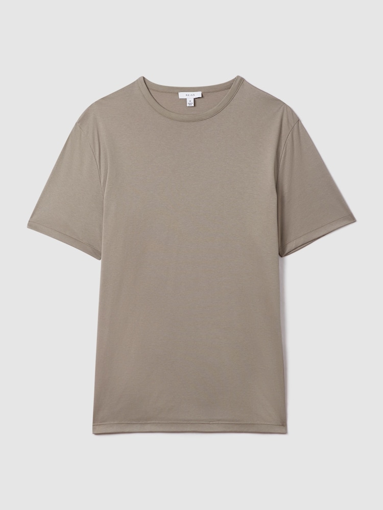 Reiss Cinder Day Mercerised Cotton Crew Neck T-Shirt - Image 2 of 5