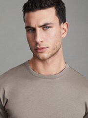 Reiss Cinder Day Mercerised Cotton Crew Neck T-Shirt - Image 4 of 5