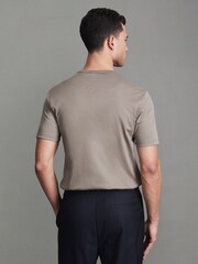 Reiss Cinder Day Mercerised Cotton Crew Neck T-Shirt - Image 5 of 5