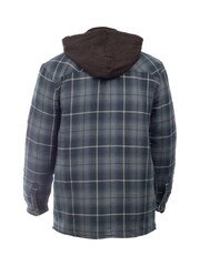 Dickies Blue Fleece Hood Flannel Shirt 100% Cotton Jacket - Image 5 of 5