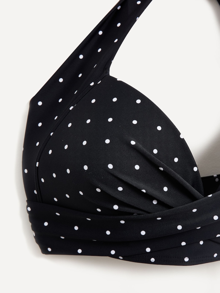 Zwart met stip - Linzi Amalfi voorgevormde bikiniset met hoge taille - Image 4 of 5