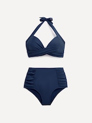 Linzi Navy Amalfi Moulded Cup High Waist Bikini Set - Image 3 of 6