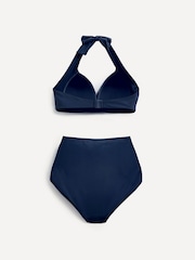 Linzi Navy Amalfi Moulded Cup High Waist Bikini Set - Image 4 of 6