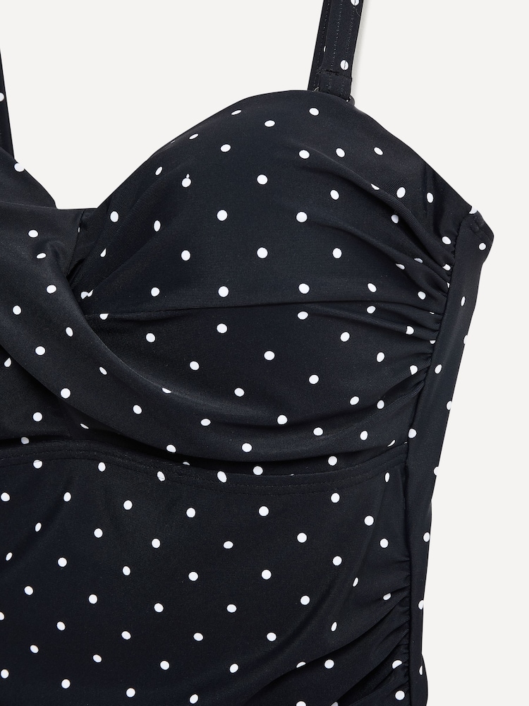 con lunares negro y blanco - Bañador bandeau reductor con tirantes de quita y pon y copas blandas Capri de Linzi - Imagen 5 de 5 con lunares negro y blanco - Bañador bandeau reductor con tirantes de quita y pon y copas blandas Capri de Linzi - Imagen 5 de 5