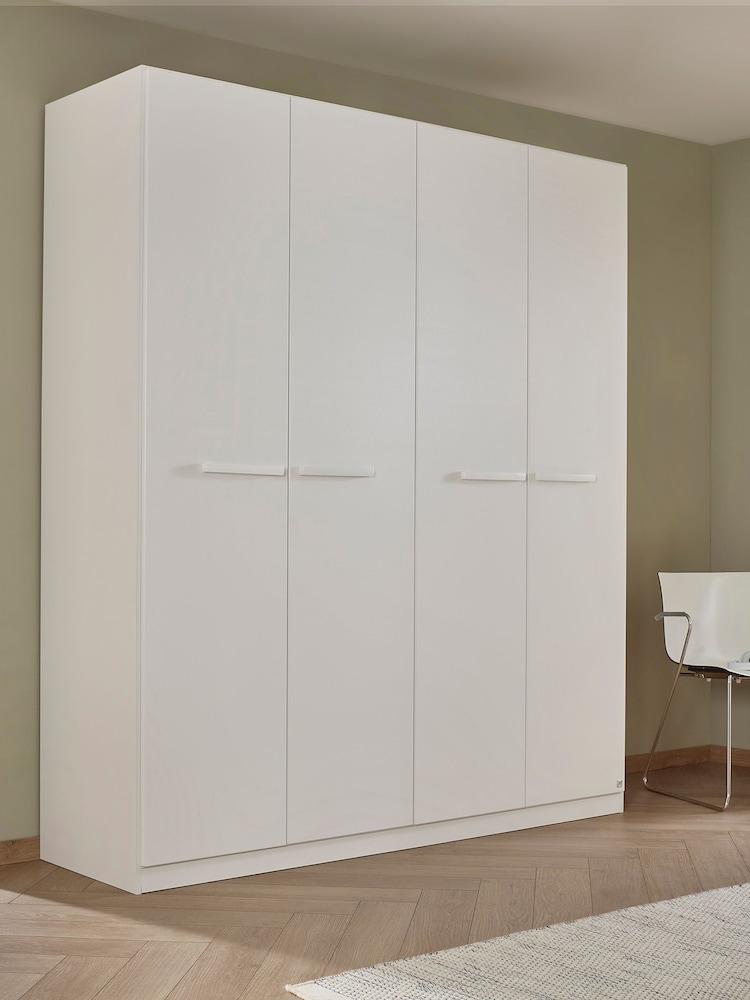 Rauch Alpine White Amodi Wood 4 Door Semi Fitted Wardrobe - Image 1 of 6