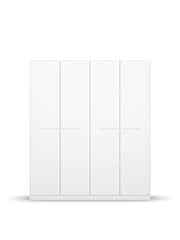 Rauch Alpine White Amodi Wood 4 Door Semi Fitted Wardrobe - Image 2 of 6