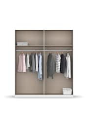 Rauch Alpine White Amodi Wood 4 Door Semi Fitted Wardrobe - Image 4 of 6