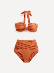 Linzi Natural Palma Bandeau Halter Neck High Rise Bikini - Image 3 of 5