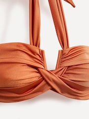 Linzi Natural Palma Bandeau Halter Neck High Rise Bikini - Image 4 of 5
