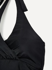 Linzi Black Paros Halterneck Tummy Control Ruched Swimsuit - Image 5 of 6