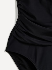 Linzi Black Paros Halterneck Tummy Control Ruched Swimsuit - Image 6 of 6