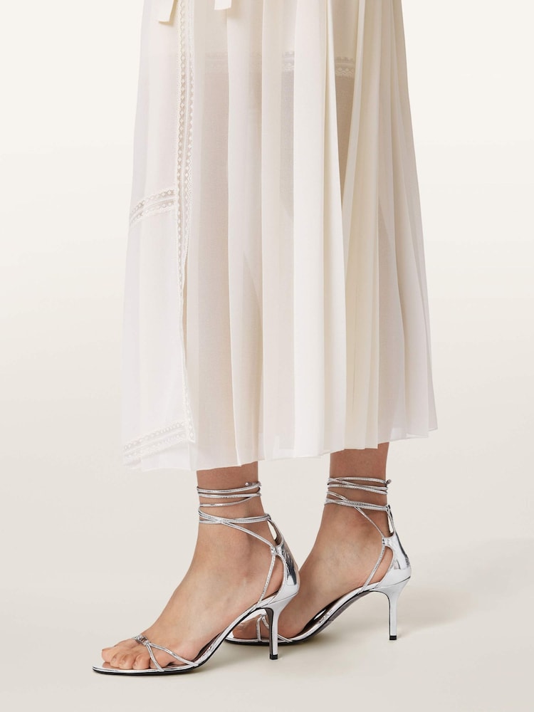 AllSaints Grey Ali Sandals - Image 1 of 6