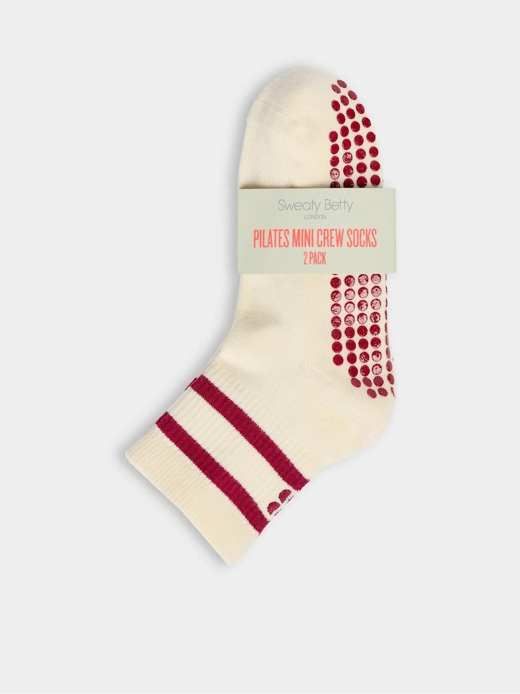 Sweaty Betty Brown Form Pilates Mini Crew Socks 2 Pack - Image 2 of 4 Sweaty Betty Brown Form Pilates Mini Crew Socks 2 Pack - Image 2 of 4
