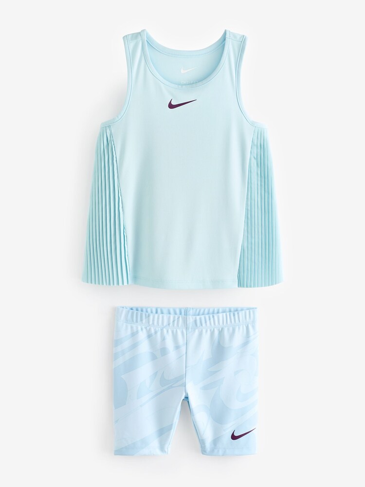 Nike Blue Little Kids Prep In Your Step T-Shirt and Shorts Set - Image 8 of 8