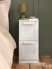 White Flynn Set of 2 Bedside Table - Image 2 of 10