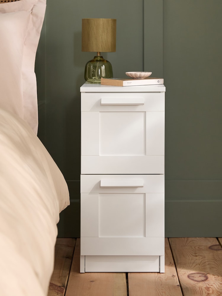 White Flynn Set of 2 Bedside Table - Image 2 of 10