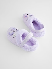 Purple Butterfly Faux Fur Lined Clog Slippers - Image 3 of 8
