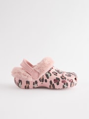 Pink - Clogs-Slipper mit Futter aus Fellimitat - Bild 2 von 5