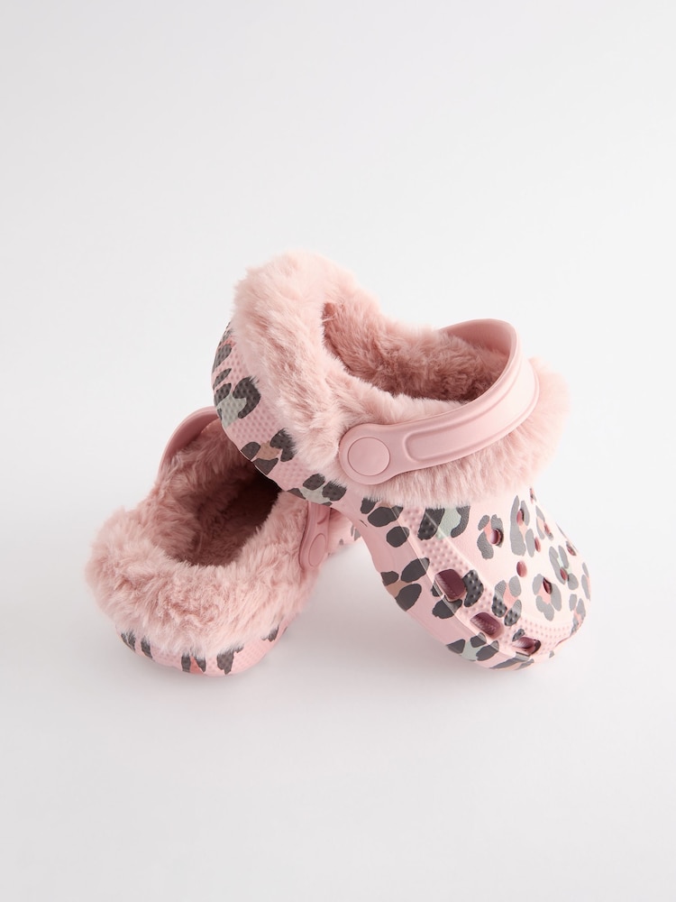 Roze - Pantoffelklompen met voering van imitatiebont - Image 4 of 5