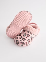 Pink - Clogs-Slipper mit Futter aus Fellimitat - Bild 5 von 5