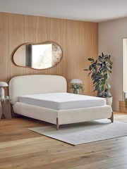 Casual Boucle Natural Oyster Oslo Upholstered Bed Frame - Image 1 of 7