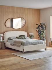 Casual Boucle Natural Oyster Oslo Upholstered Bed Frame - Image 2 of 7