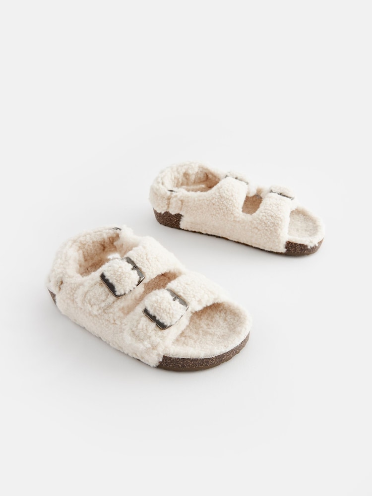 Pink Animal Print Double Strap Corkbed Slippers - Image 1 of 5