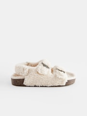 Pink Animal Print Double Strap Corkbed Slippers - Image 2 of 5