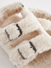 Pink Animal Print Double Strap Corkbed Slippers - Image 4 of 5
