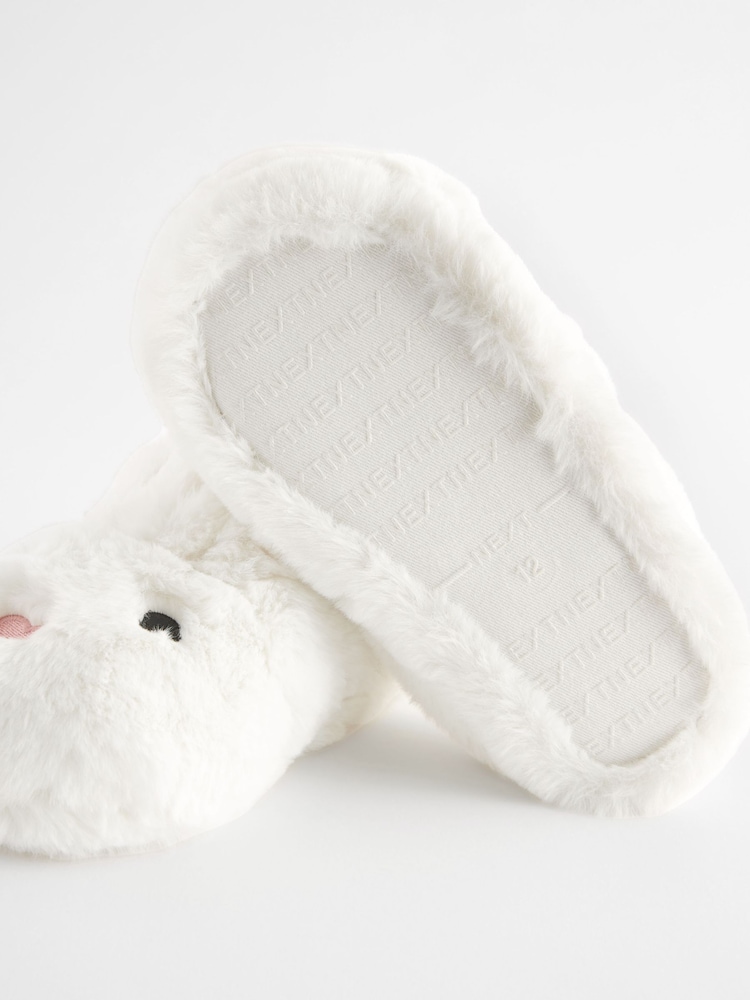 White Bunny Rabbit Slippers - Image 8 of 8