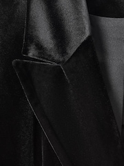 Good American Black Good American Velvet Double Breasted Suit Blazer - Image 6 of 6