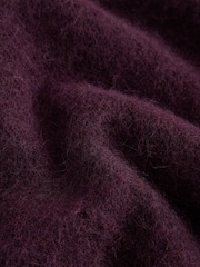 Plum Purple Long Sleeve Standneck Knit Jumper With Wool - Image 6 of 7