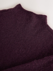 Plum Purple Long Sleeve Standneck Knit Jumper With Wool - Image 7 of 7